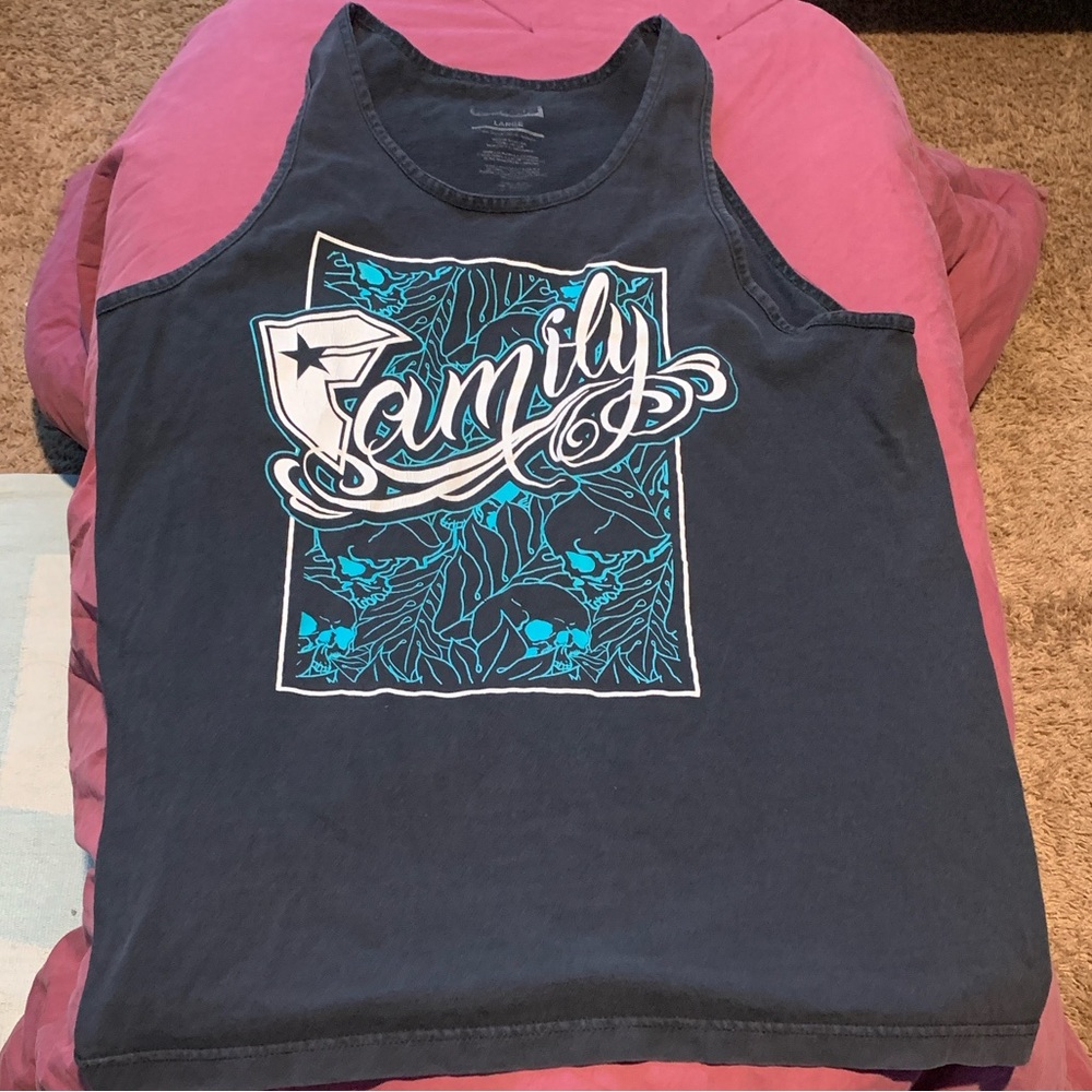 Vintage Famous Stars & Straps Black Tank